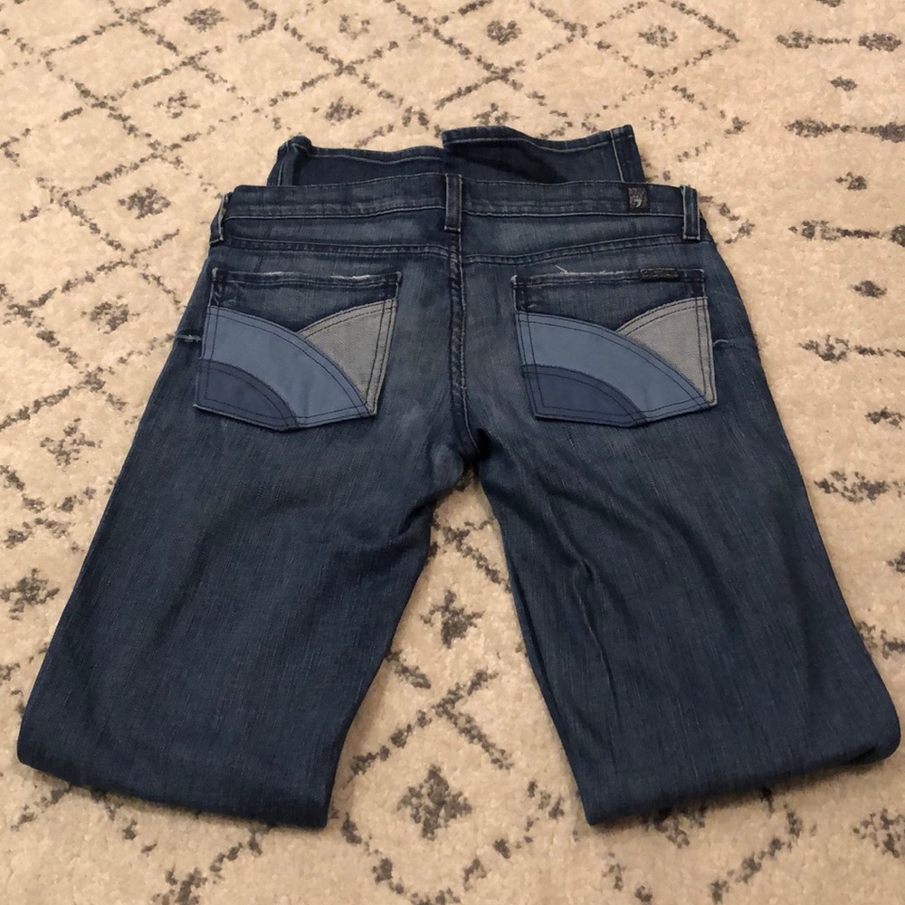 7 For All Mankind Leather Pocket Jean